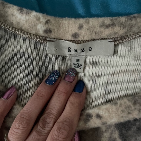 Long Sleeve Snake Skin Print Top - Picture 3 of 4